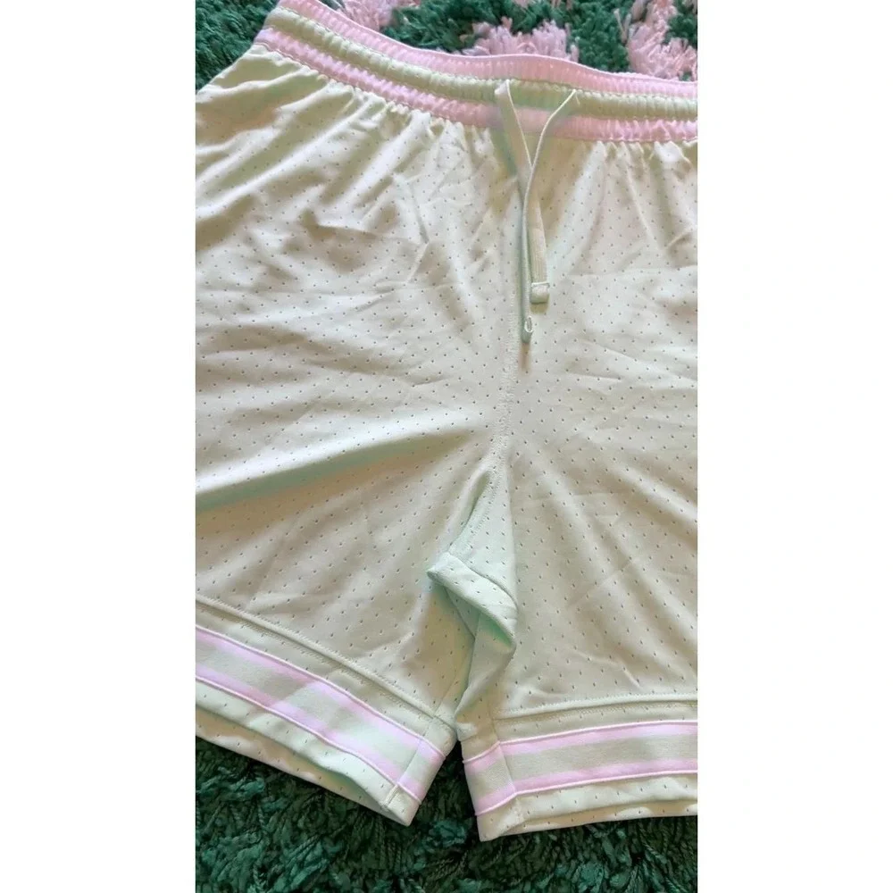 Jordan Basketball Shorts Mens Large Mint Green Like New Dri-FIT Mesh Diamond